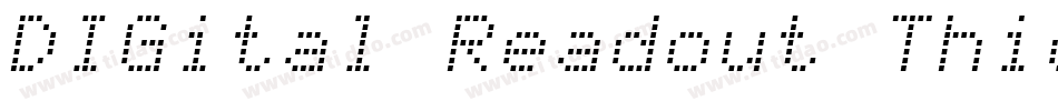 DIGital Readout Thick字体转换
